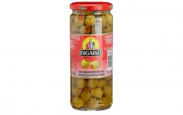 Figaro Stuffed Green Olives With Pimiento-Paste  Glass Jar  450 grams